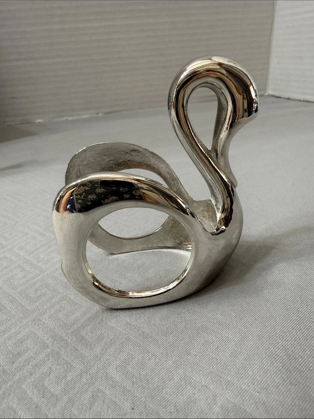 Vintage Wm A Rodgers Silverplate Swan Napkin Holders Set Of 6 Rings